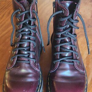 Vegan Jadon II Platform Boots in Cherry Red Vegan Jadon II Platform Boots in Ch